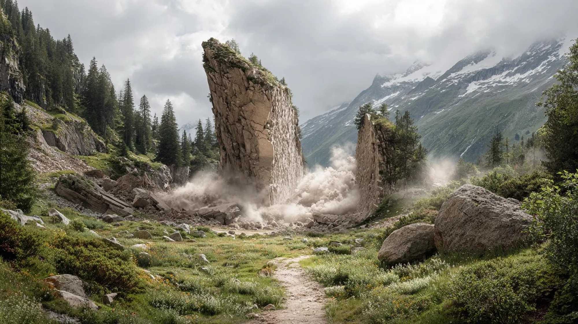 Fels-/Bergsturzereignisse in den Alpen 2025